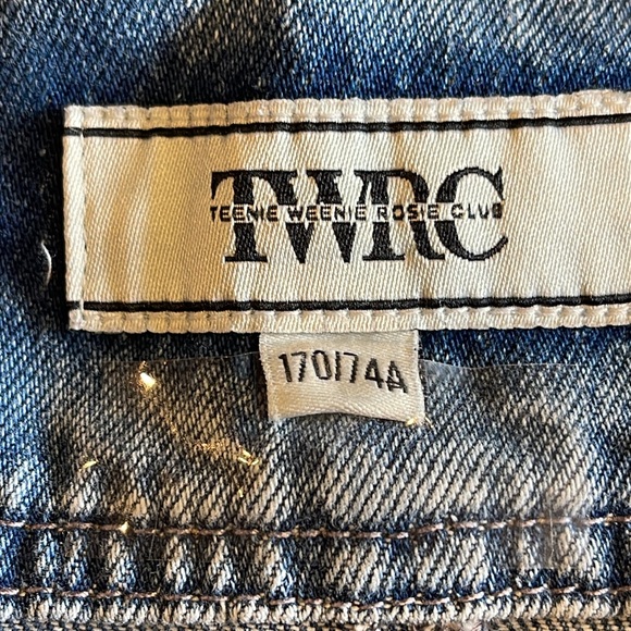 Teenie Weenie Denim Overalls Blue Bear Logo Korean Preppy S/M - Picture 6 of 15